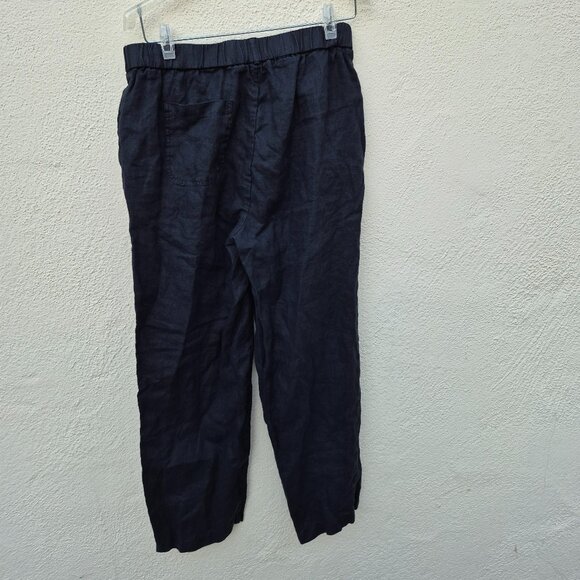 Quince Linen Pull On Pants Black Size S Capsule Minimalist Lagenlook Comfort - Picture 9 of 15